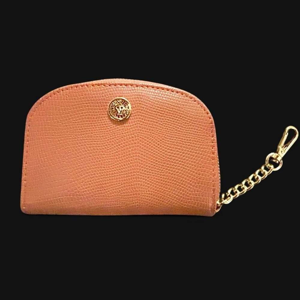 Anne Klein Peach Zip Around Wallet With Chain